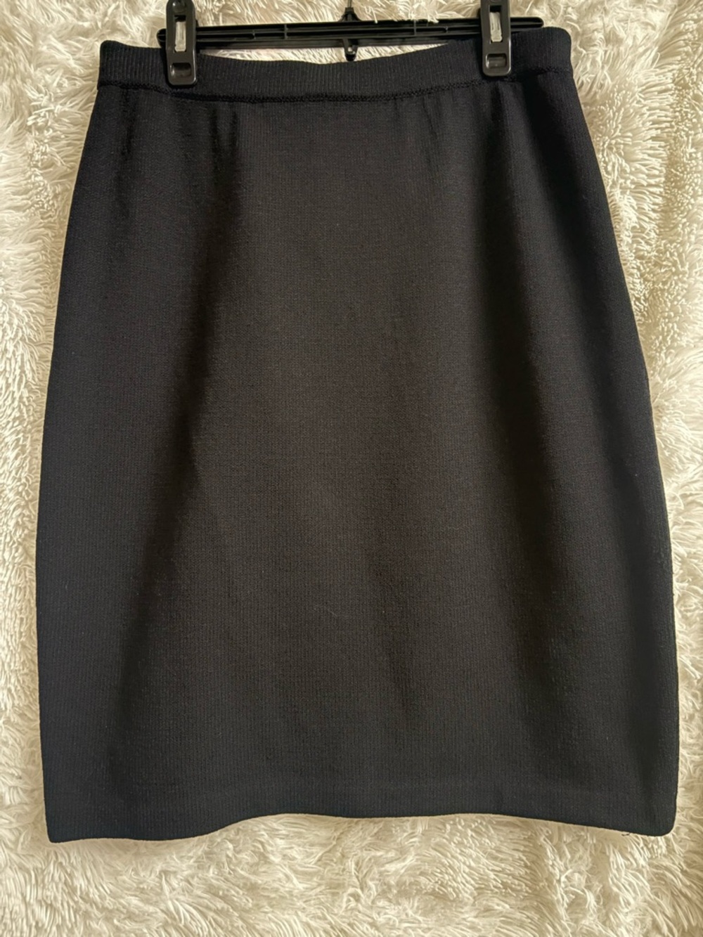 St. John Classic Black Knit Pencil Skirt